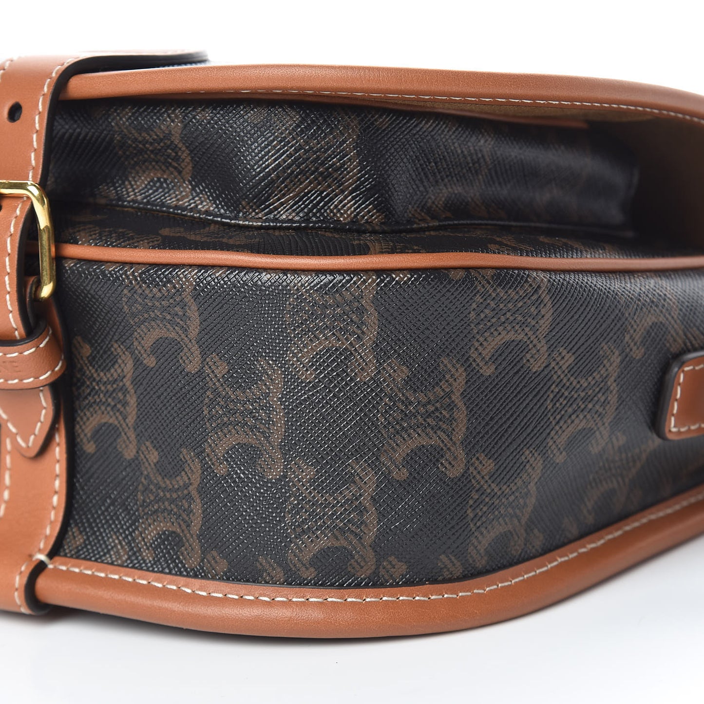 Triomphe Canvas Medium Folco Bag Tan