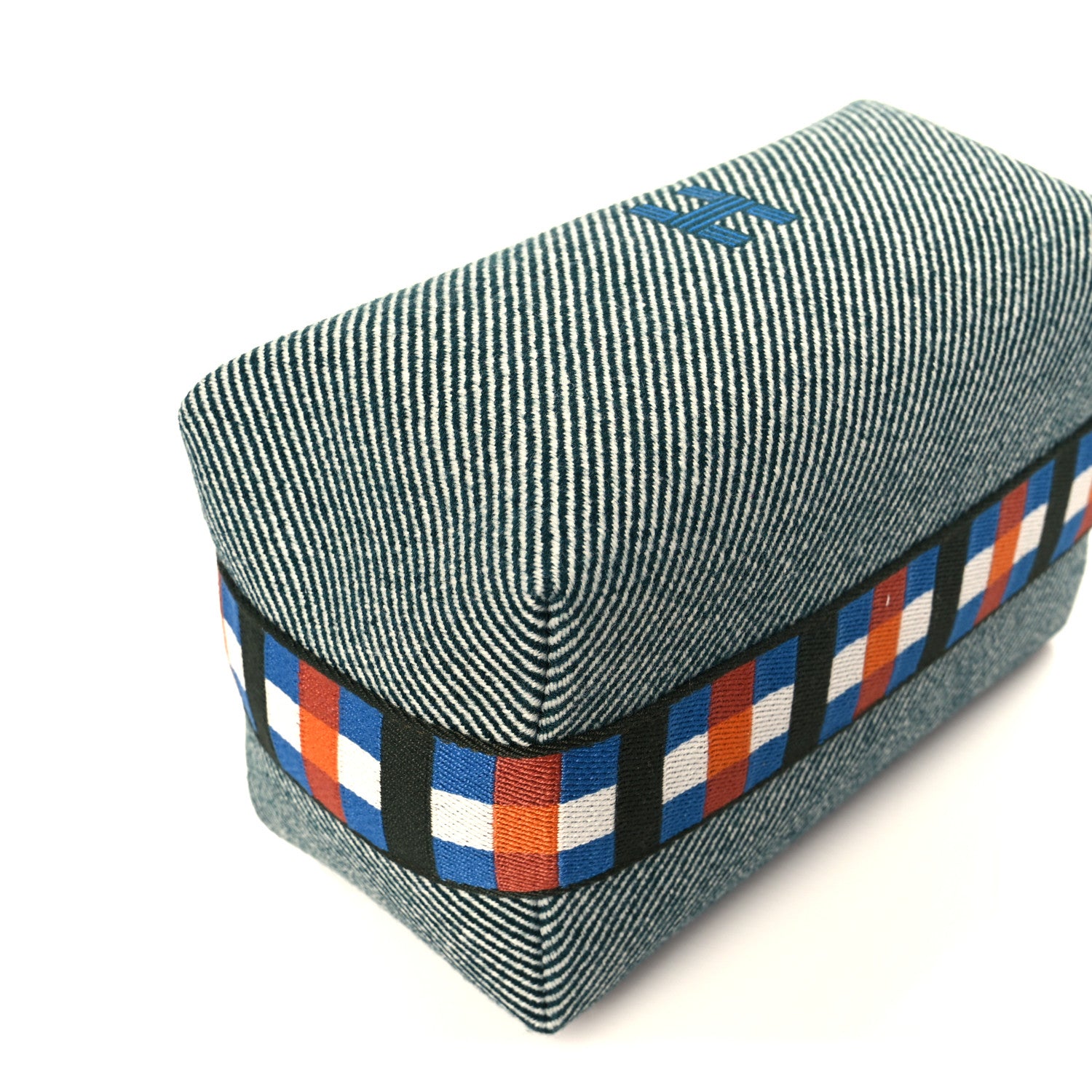 Hermes Wool Small Bride-A-Brac H Natte Pouch Bleu 8 of 9