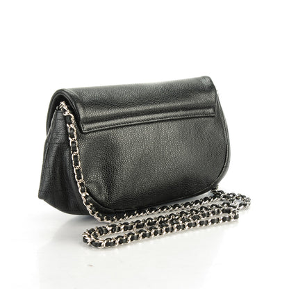 Chanel Caviar Half Moon Wallet On Chain WOC Black 3 of 9