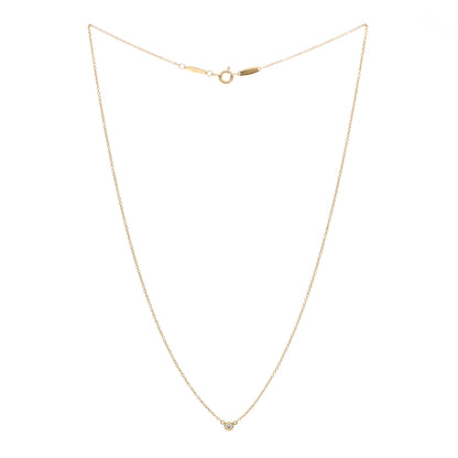 Tiffany 18K Yellow Gold Diamond .05ct Elsa Peretti Diamonds by the Yard Pendant Necklace 3 of 6
