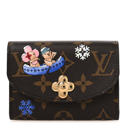 Louis Vuitton Monogram 2025 Christmas Animation Winter Holiday Rosalie Coin Purse Blue Frost 1 of 8