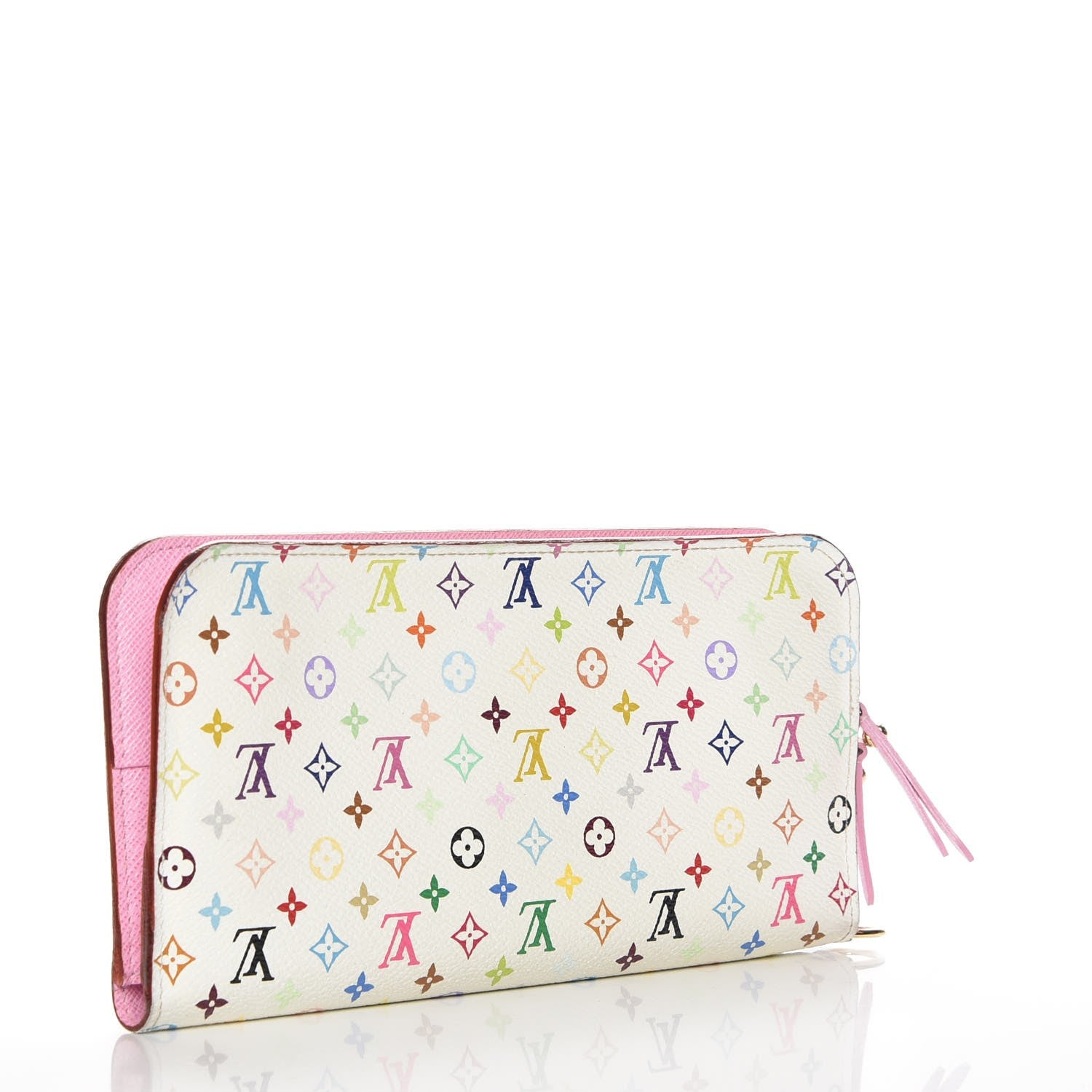Louis Vuitton Monogram Multicolor Insolite Wallet White Litchi 4 of 8