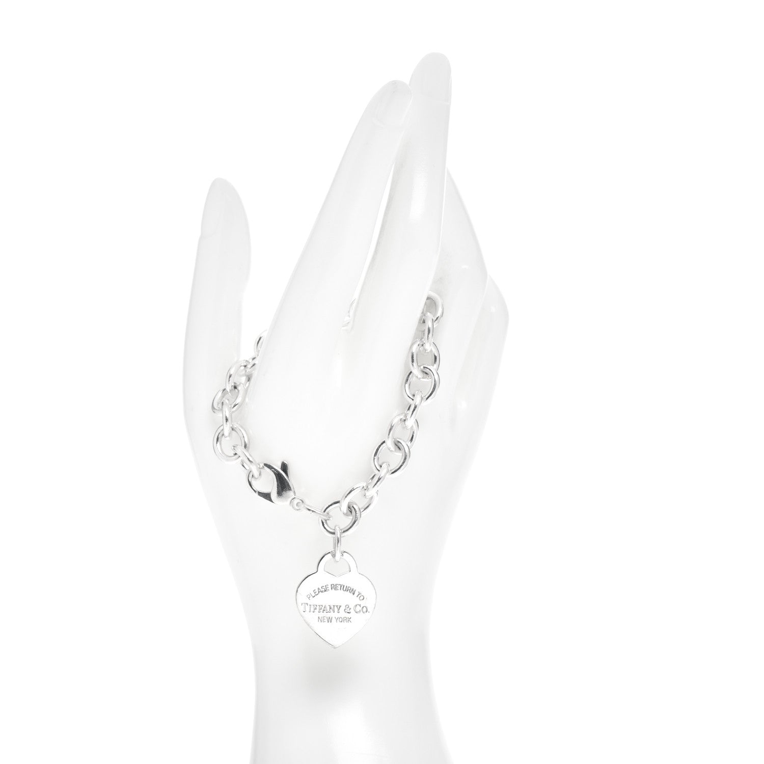 Tiffany Sterling Silver Return to Tiffany Heart Tag Charm Bracelet 2 of 5