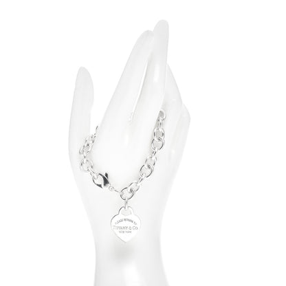 Tiffany Sterling Silver Return to Tiffany Heart Tag Charm Bracelet 2 of 5