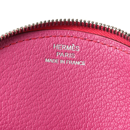 Hermes Togo Chevre Mysore Pig Coin Purse Fuchsia Tosca 6 of 8