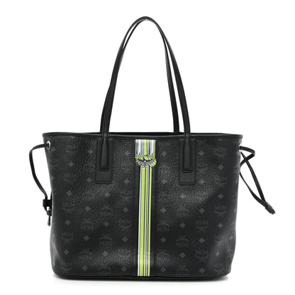 MCM Visetos Medium Liz Reversible Shopper Tote Black 1 of 15