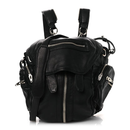 Alexander Wang Lambskin Marti Backpack Bag Washed Black Rhodium Hardware 1 of 11