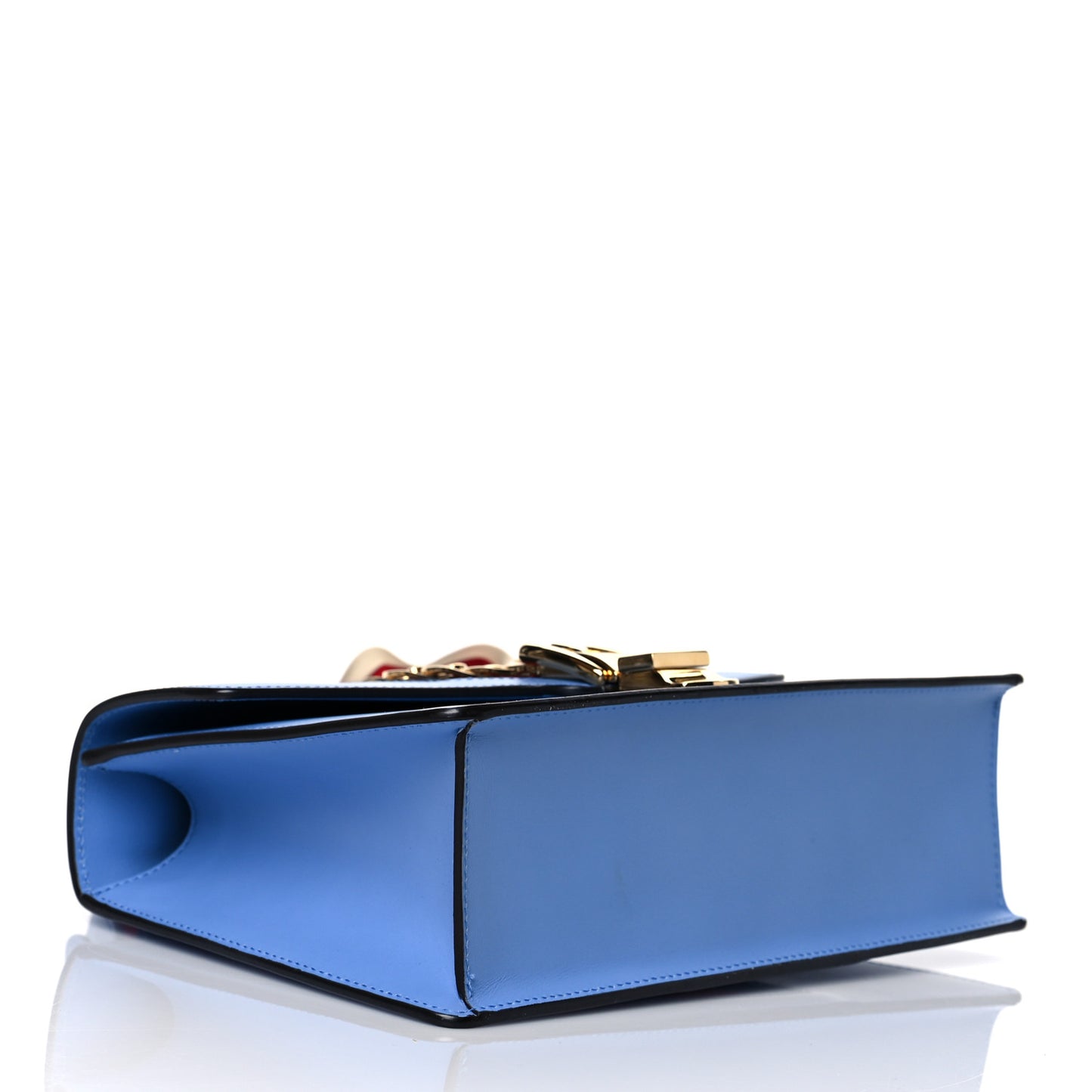 Calfskin Small Sylvie Shoulder Bag Clear Sky Blue