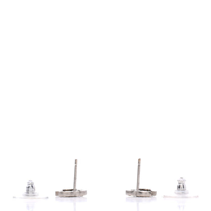 Chanel Crystal Mini Timeless CC Earrings Silver 3 of 5