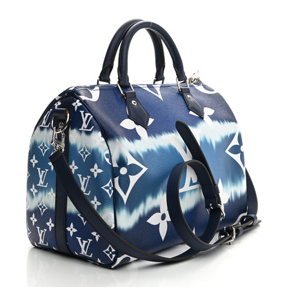 Louis Vuitton Monogram Escale Speedy Bandouliere 30 Blue 3 of 9