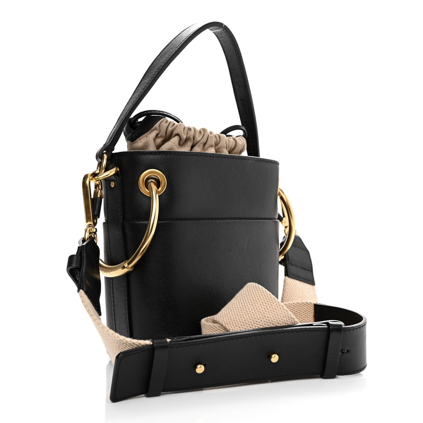 Smooth Calfskin Mini Roy Bucket Bag Black