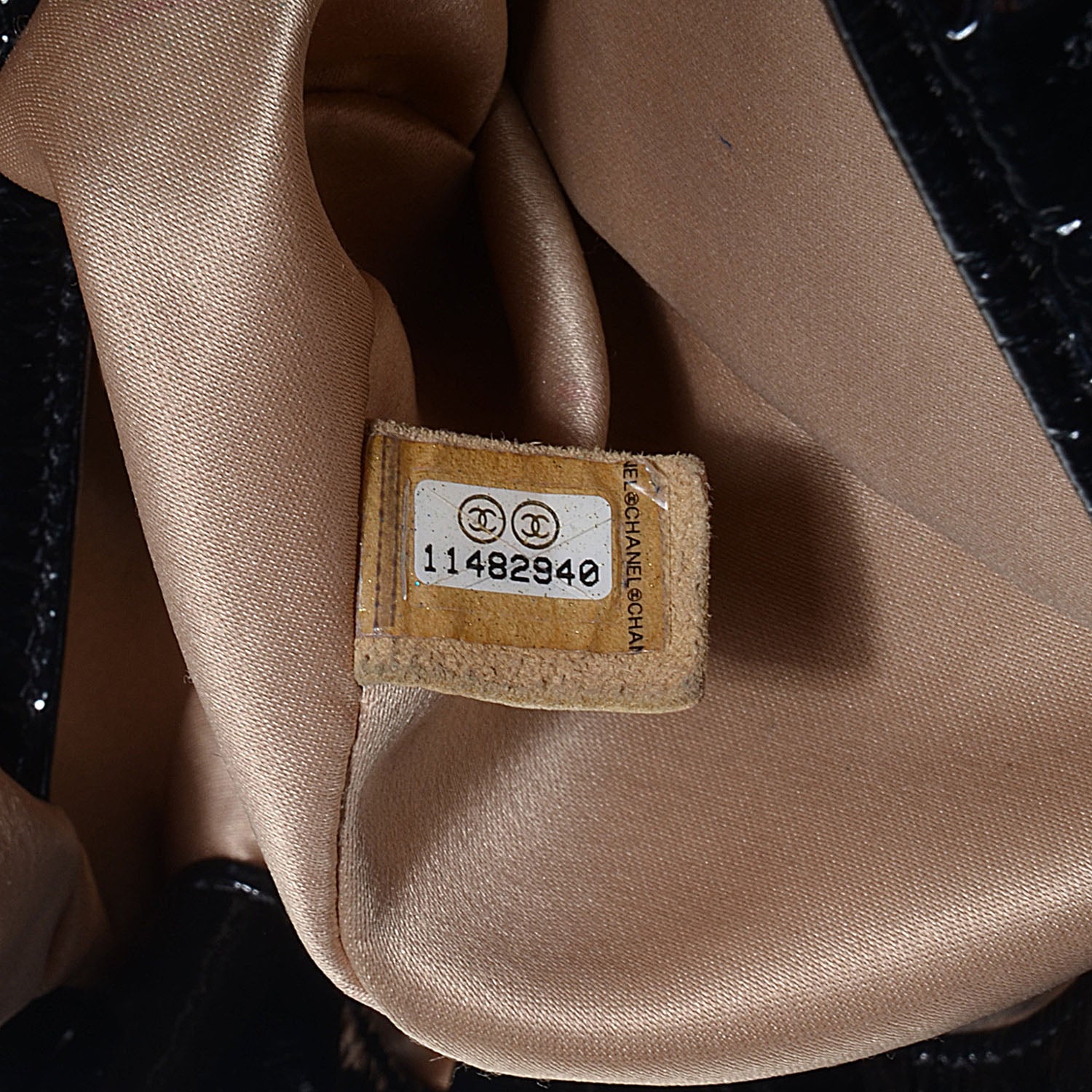 Chanel Vinyl Rock and Chain Medium Flap Black 7 of 7