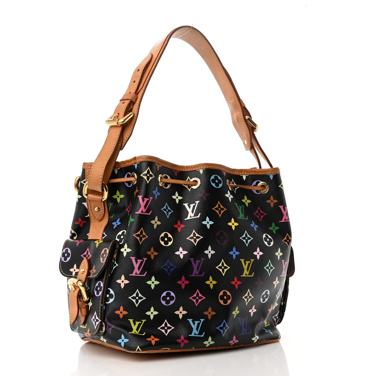 Louis Vuitton Monogram Multicolor Petit Noe Black 3 of 11