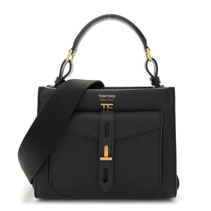 Tom Ford Calfskin Mini T Twist Top Handle Bag Black 1 of 12