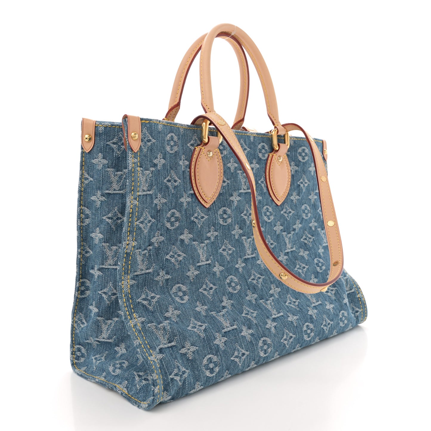 Monogram Denim Onthego MM Blue
