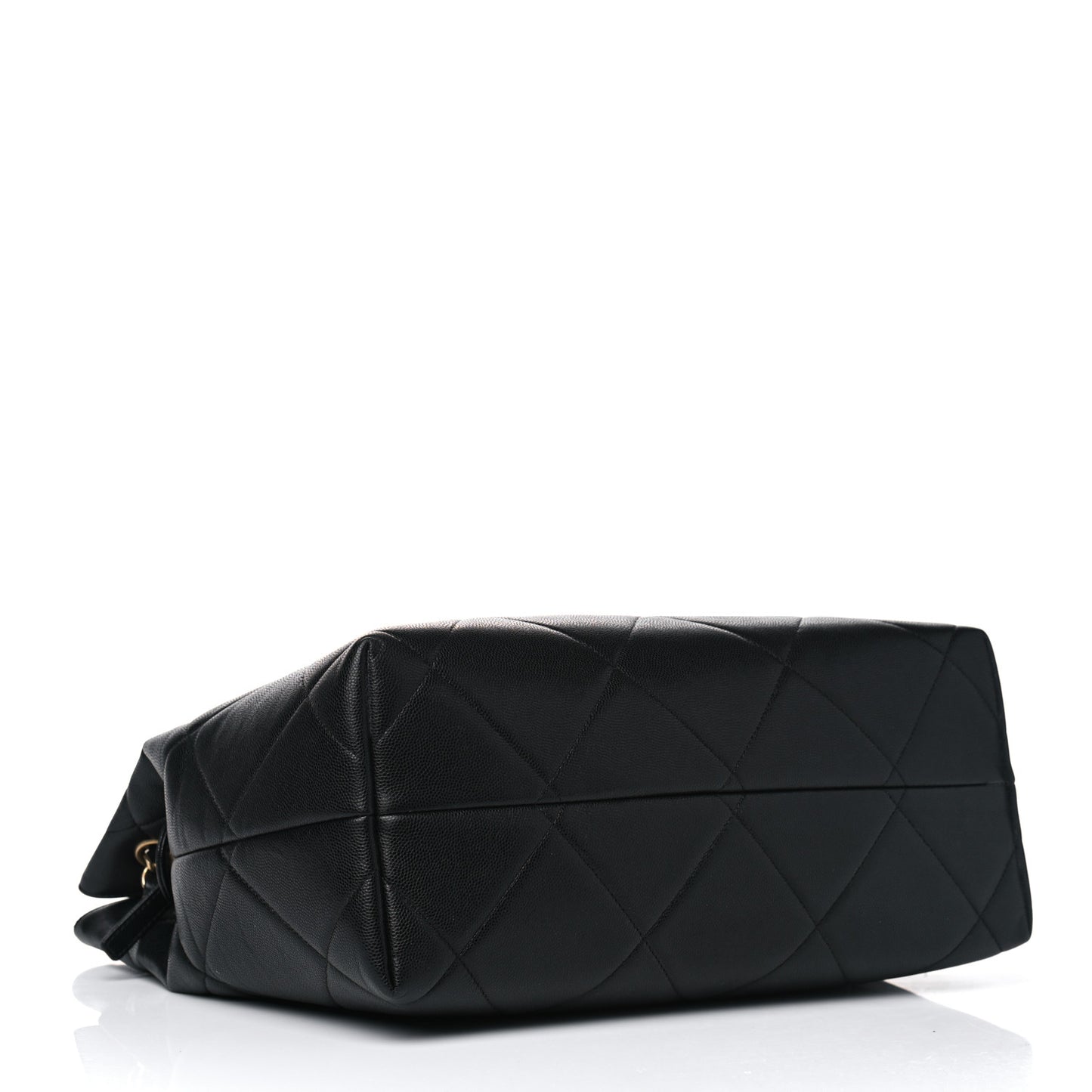 Caviar Quilted Large A Real Catch Shopping Bag Black