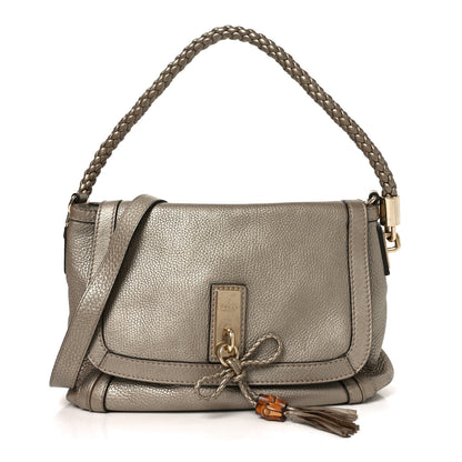 Gucci Monogram Calfskin Medium Bella Flap Bag Beige Ebony Champagne 1 of 10