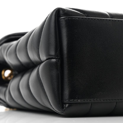 Saint Laurent Calfskin Y Quilted Monogram Small Loulou Chain Satchel Black 10 of 12