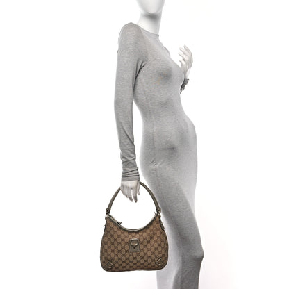 Gucci Monogram Medium Abbey D Ring Hobo Gold 3 of 12