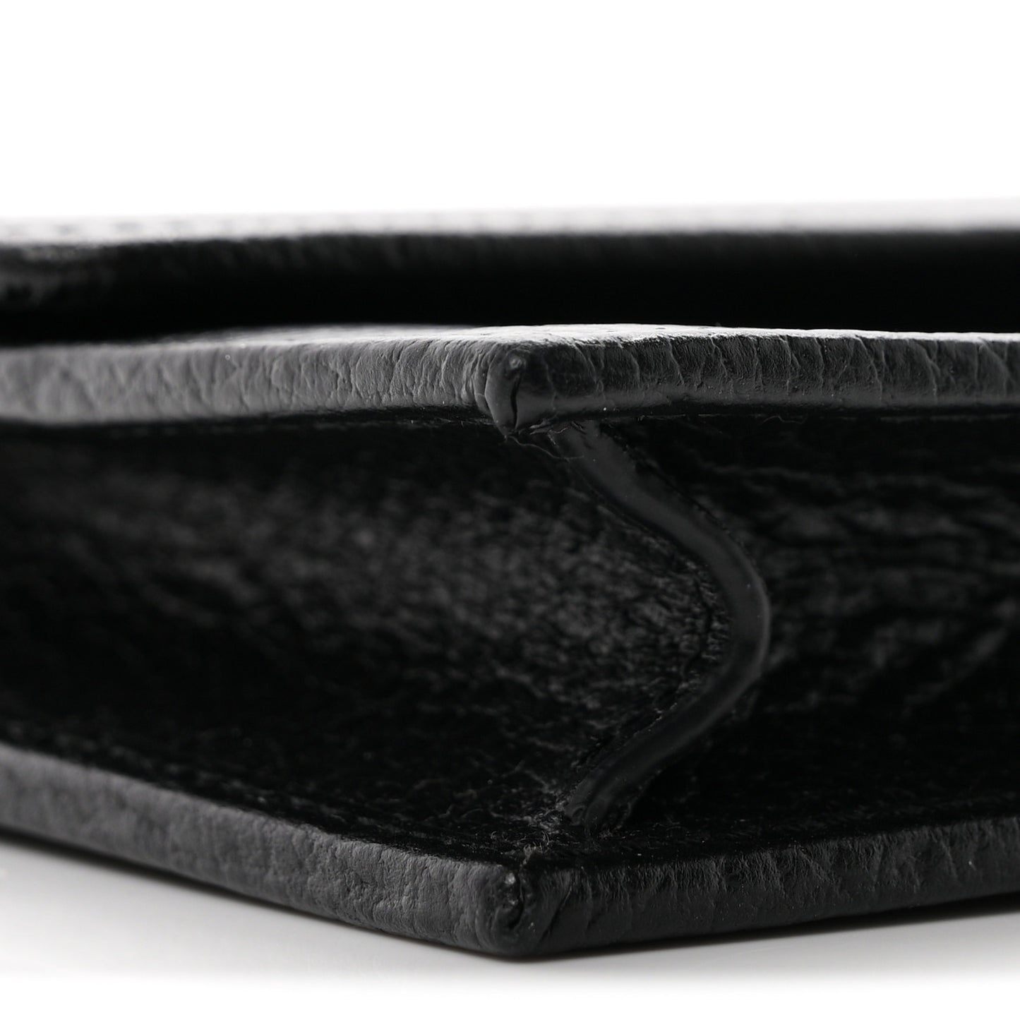 Dollar Calfskin Interlocking G Chain Wallet Black