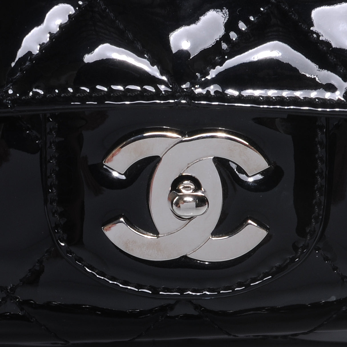 Chanel Patent Quilted Flap Bag Black 3 of 8