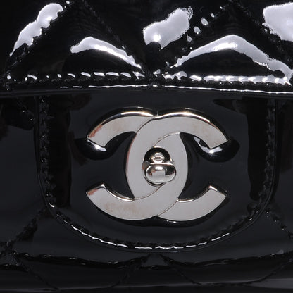 Chanel Patent Quilted Flap Bag Black 3 of 8