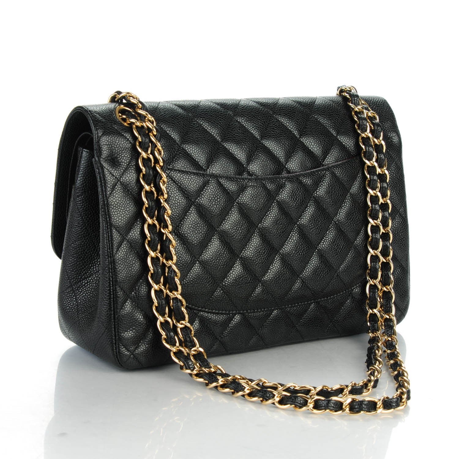 Chanel Caviar Quilted Jumbo Double Flap Black 3 of 7
