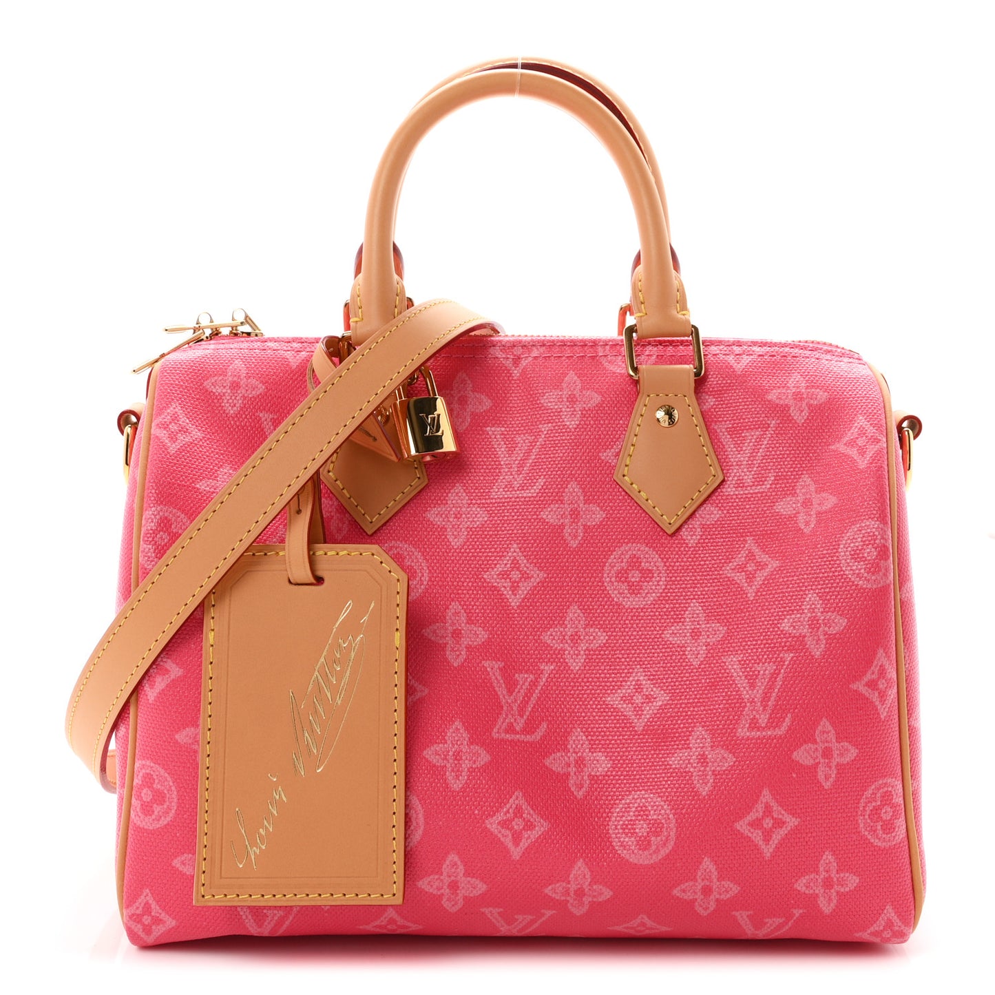 Monogram Origine Speedy Bandouliere 25 Rose Ruban