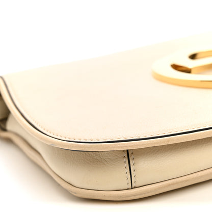 Gucci Roxy Calfskin Blondie Chain Shoulder Flap Bag Mystic White 9 of 11