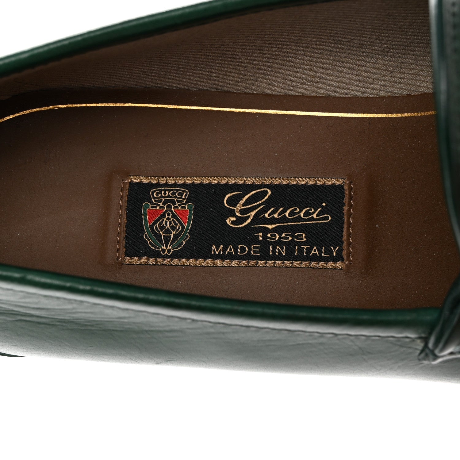 Gucci Calfskin Granada Kid Mens 1953 Horsebit Loafers 9 Vintage Green 6 of 7