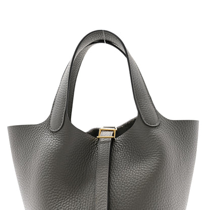 Hermes Taurillon Clemence Picotin Lock 18 PM Etain 8 of 10