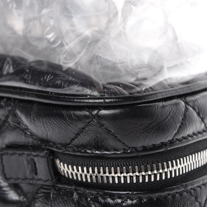 Chanel Crumpled Calfskin PVC Quilted Backpack Black 11 of 12