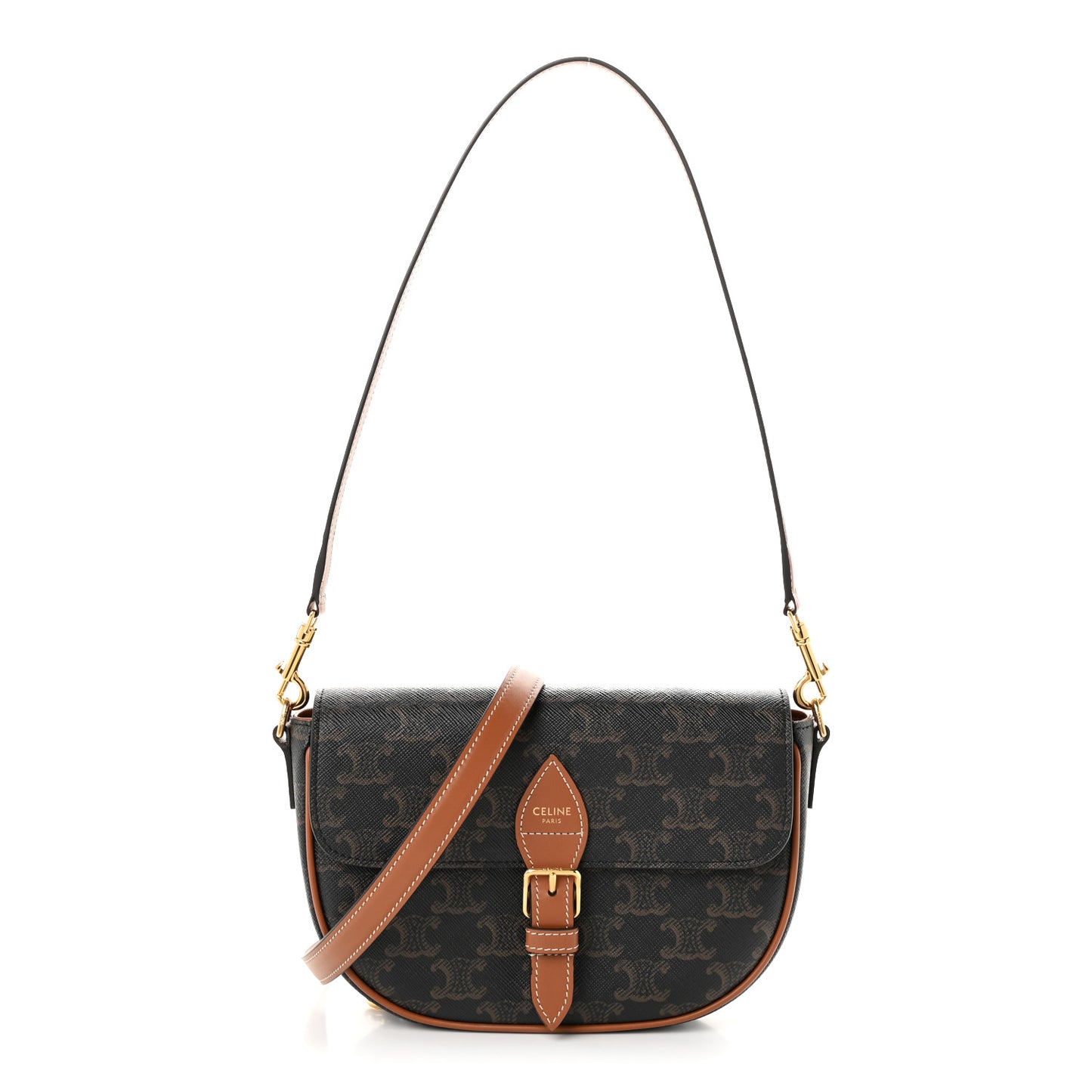 Triomphe Canvas Folco Bag Tan