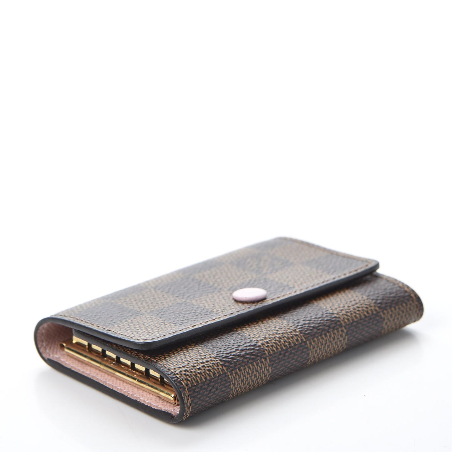 Damier Ebene Multicles 6 Key Holder Rose Ballerine