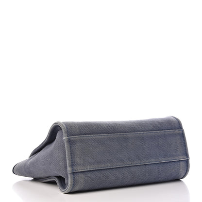 Chanel Canvas Small Deauville Tote Denim Blue 4 of 12