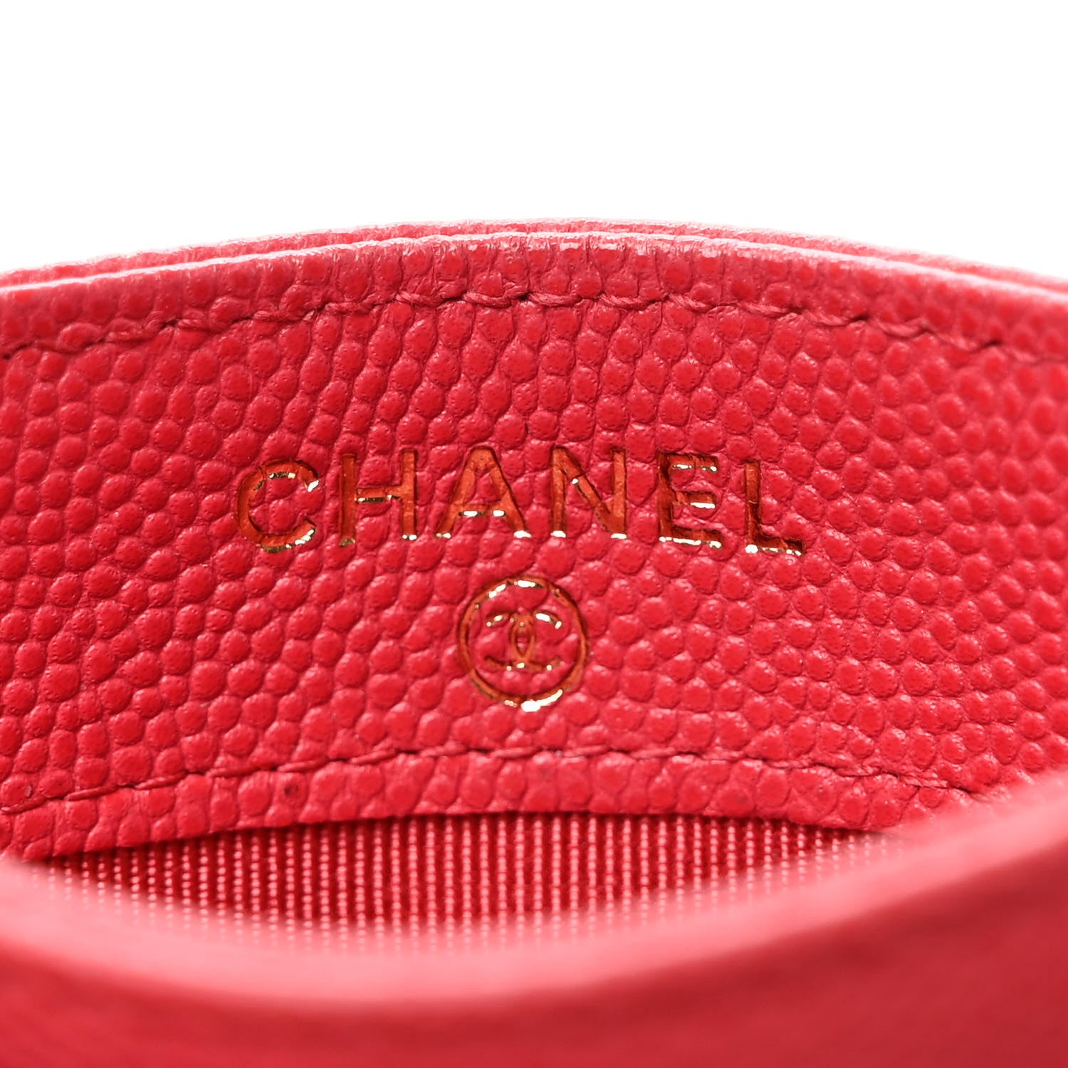 Chanel Caviar Quilted Card Holder Dark Pink 6 of 9
