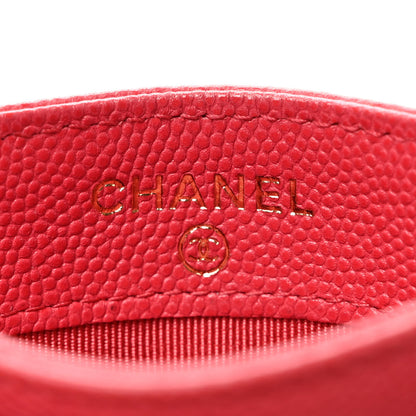 Chanel Caviar Quilted Card Holder Dark Pink 6 of 9