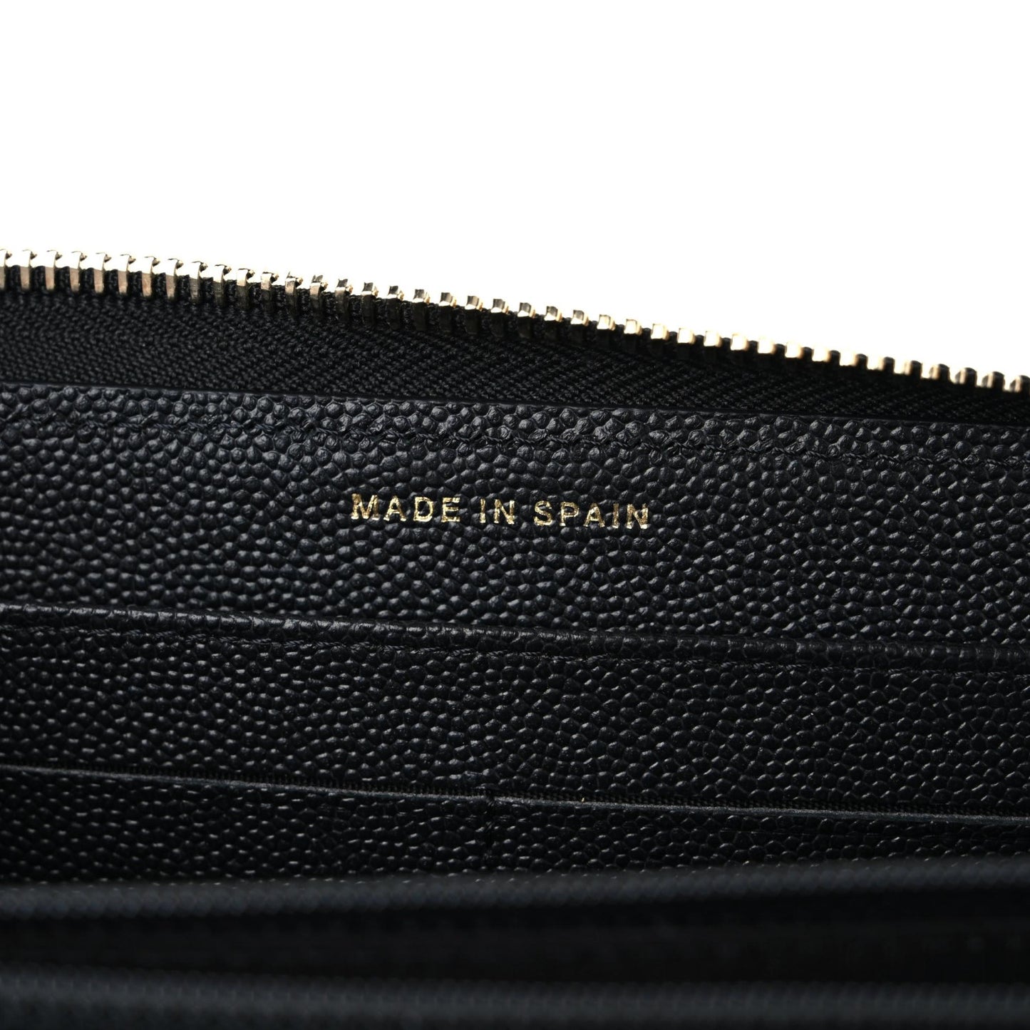 Caviar Quilted Mademoiselle Zip Around Wallet Black
