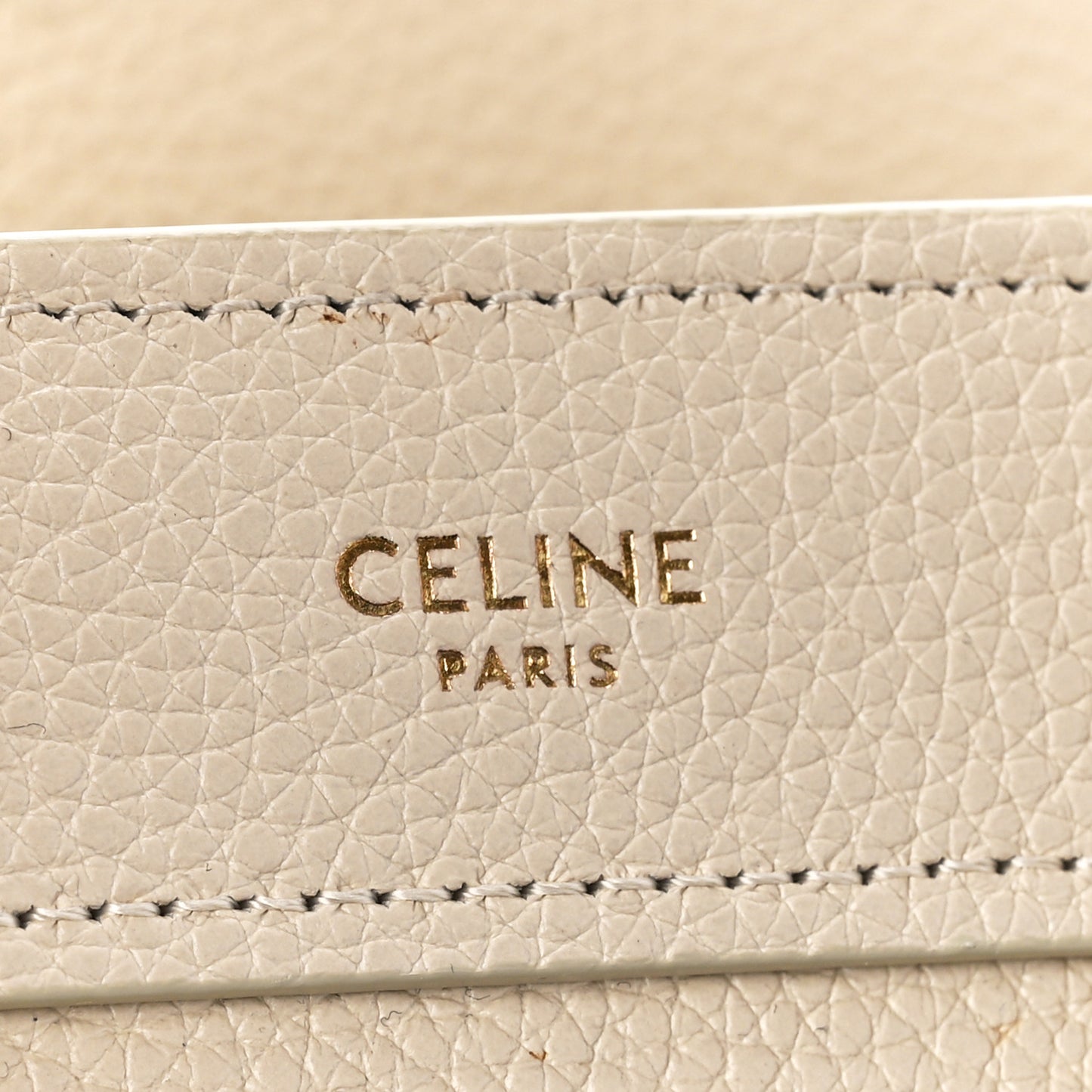 Drummed Calfskin Nano Luggage Ivory