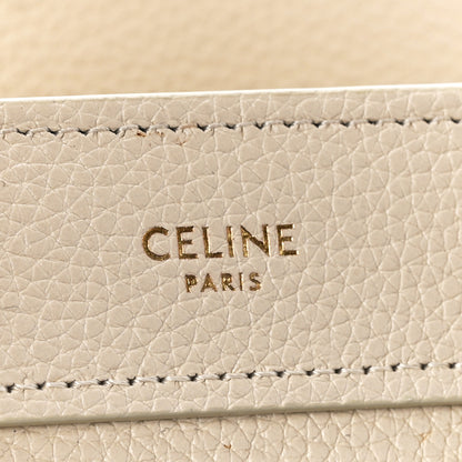 Celine Drummed Calfskin Nano Luggage Ivory 8 of 13