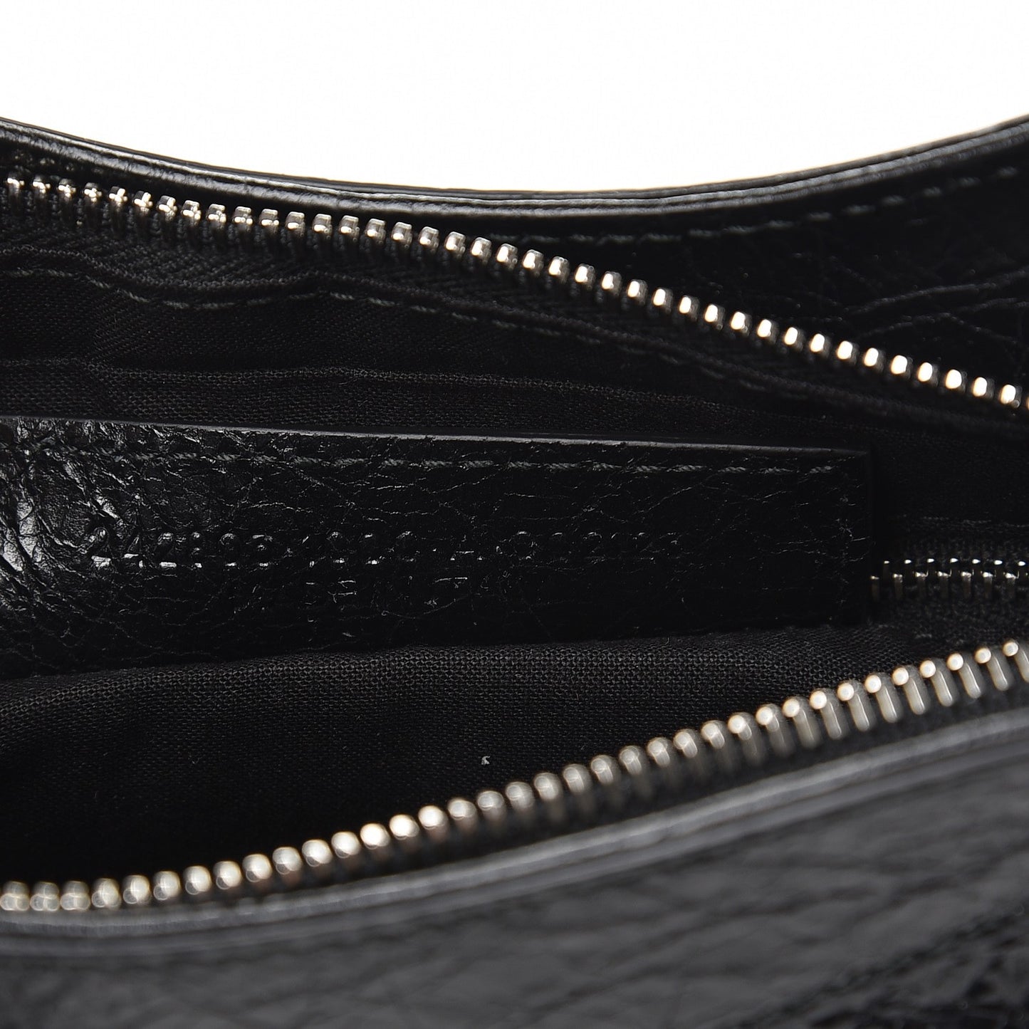 Agneau Classic Silver Hardware Hip Black