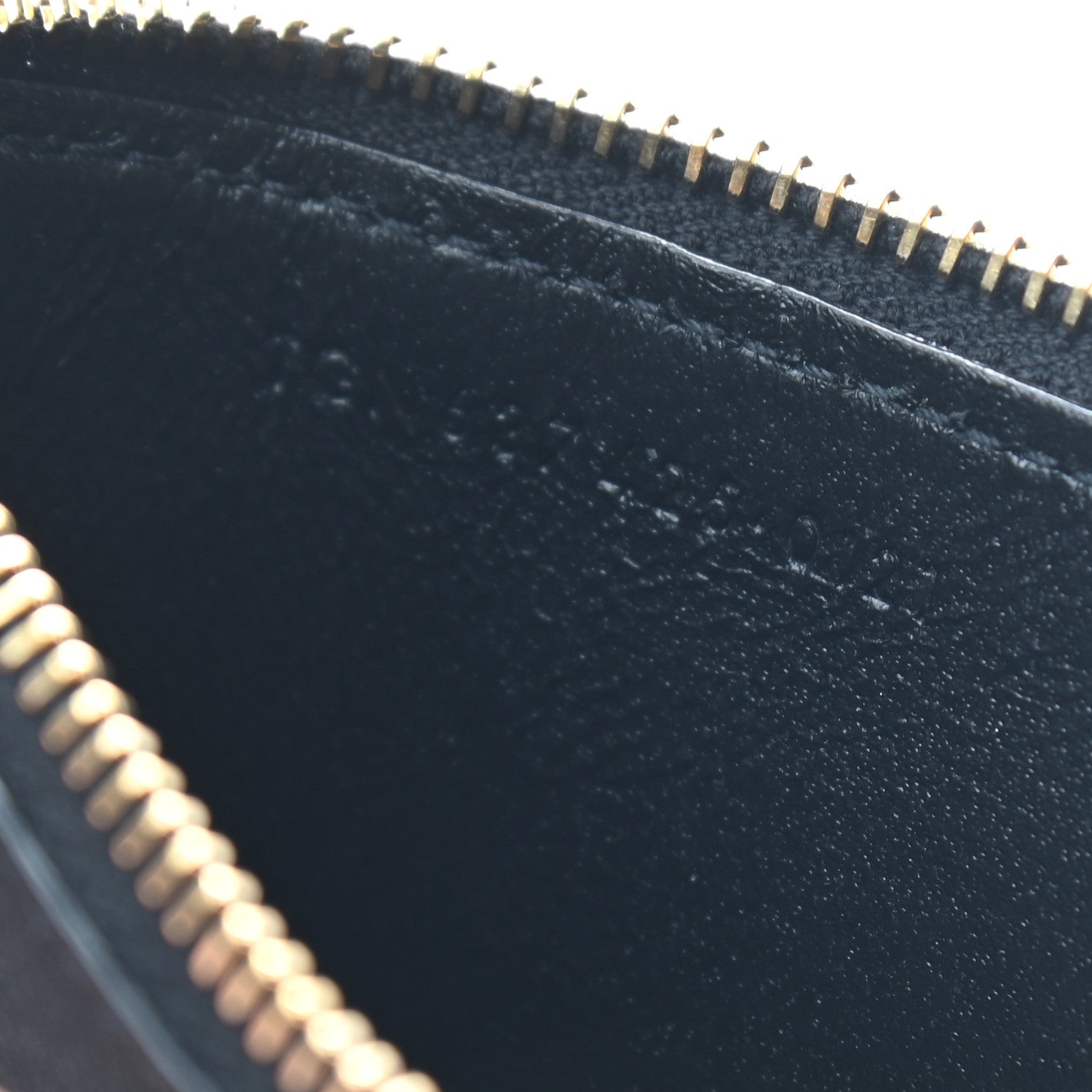 Saint Laurent Grained Calfskin Monogram 5 Fragments Zip Pouch Card Holder Black 7 of 7