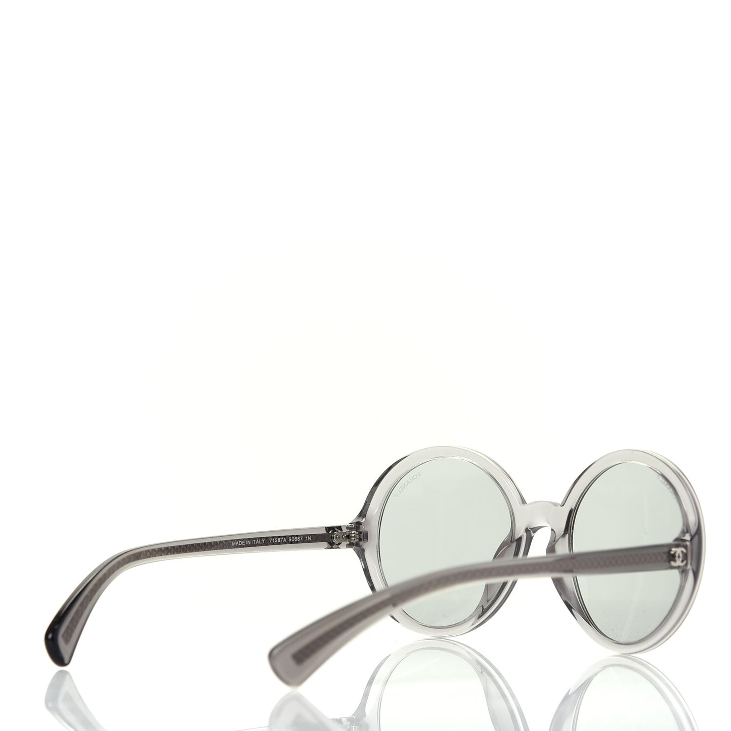 Acetate Round Sunglasses 71287A Grey