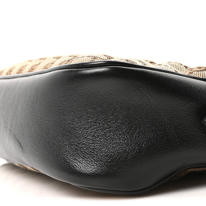 Gucci Monogram Matelasse Diagonal Small GG Marmont Chain Shoulder Bag Beige Black 10 of 10