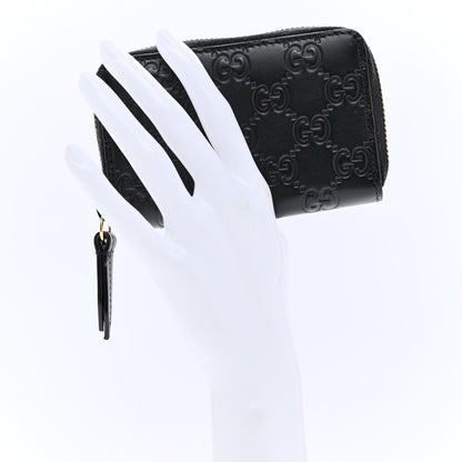 Gucci Guccissima Zip Around Card Case Black 2 of 9