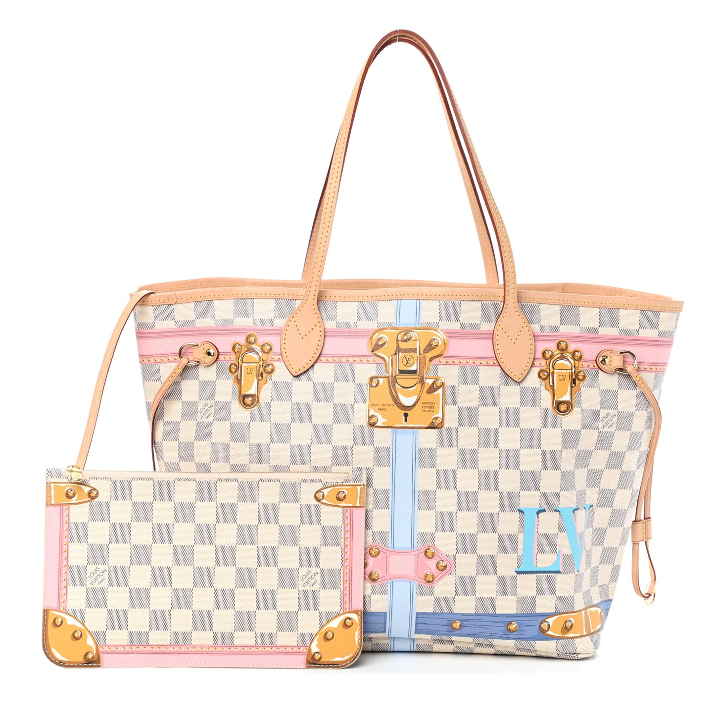 Damier Azur Summer Trunks Neo Neverfull MM