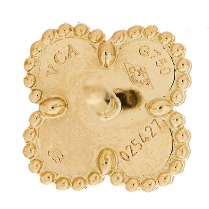 Van Cleef & Arpels 18K Yellow Gold Mother of Pearl Sweet Alhambra Earrings 4 of 4