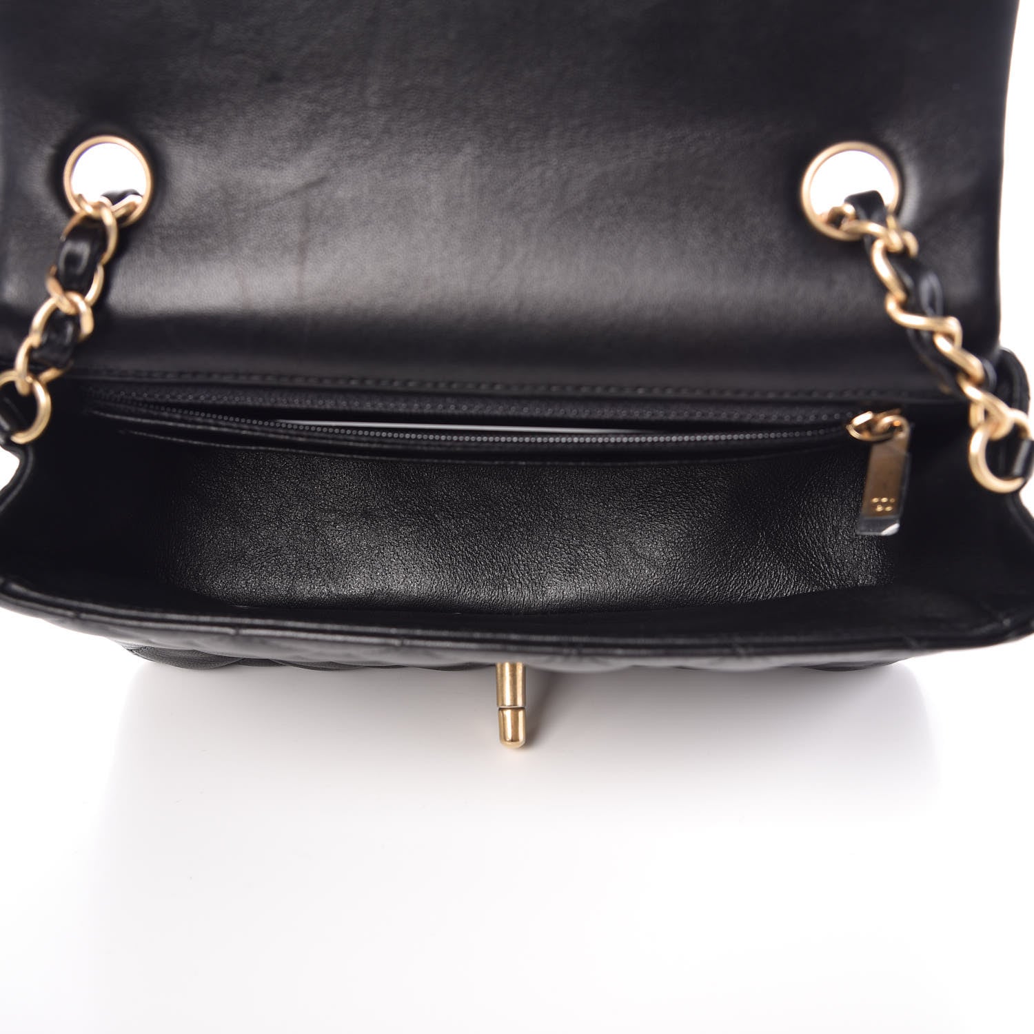Chanel Lambskin Quilted Mini Rectangular Flap Black 5 of 10