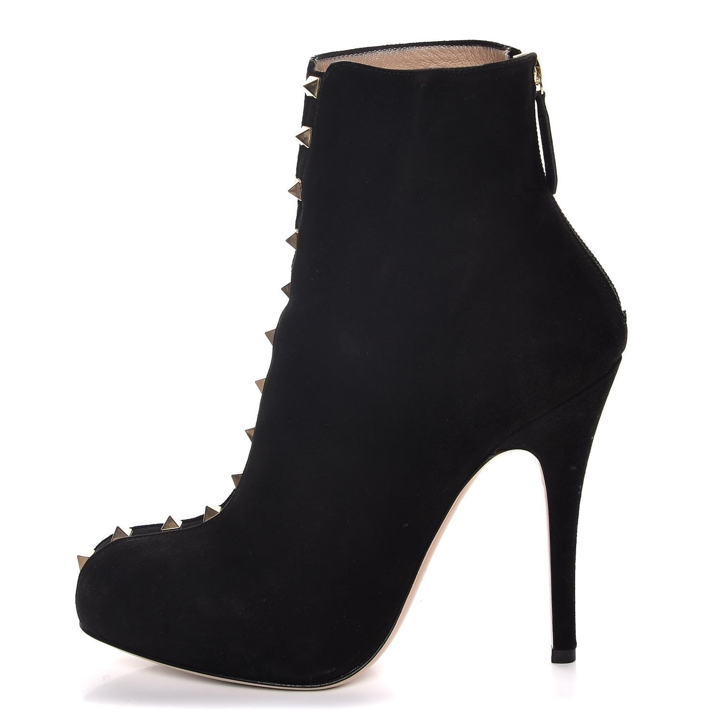 Suede Rockstud Ankle Boots 38 Black