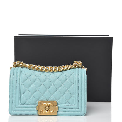 Chanel Caviar Quilted Small Boy Flap Light Blue 8 of 9
